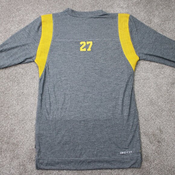 Nike Michigan Wolverines Shirt Mens Small Gray Dri-Fit On-Field Apparel L/S - Picture 11 of 16